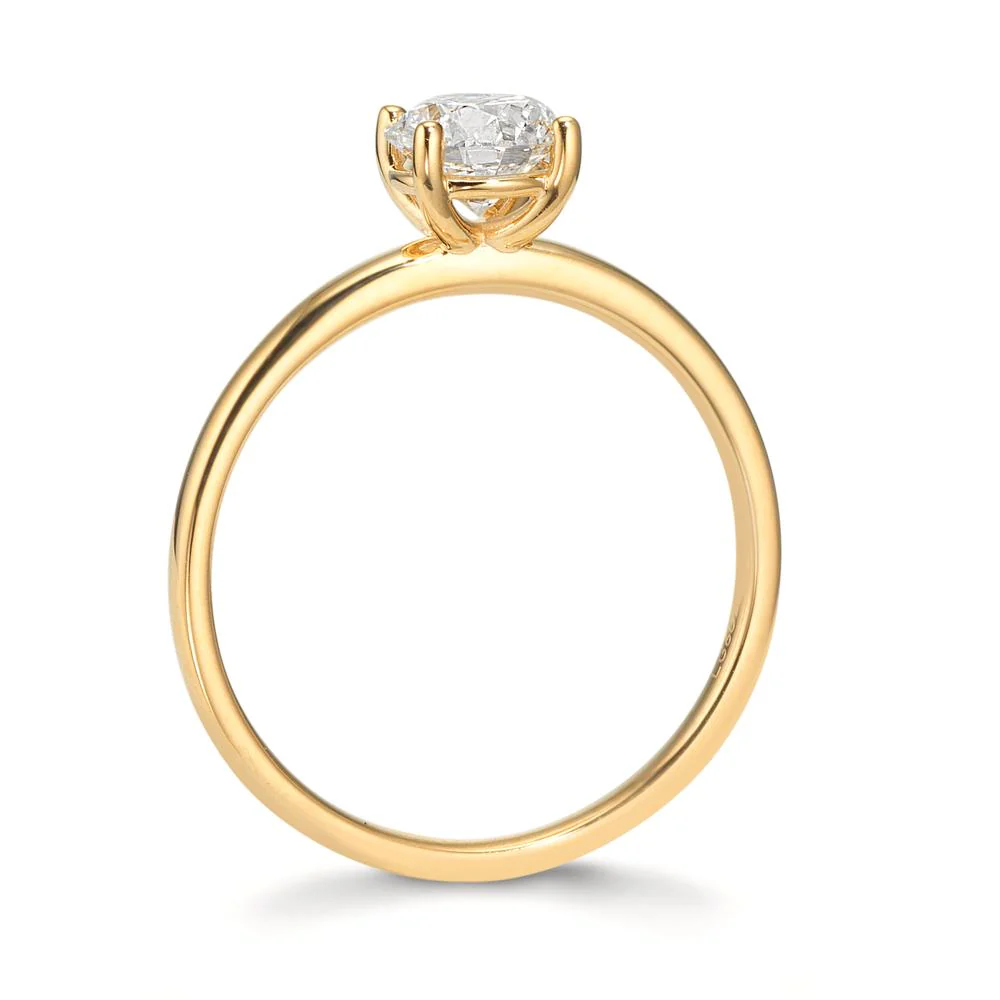 Anello solitario Oro giallo 750/18 carati Laboratorio di diamanti coltivato 0.75 ct, tw-vsi, IGI, 5.8 mm - Image 2