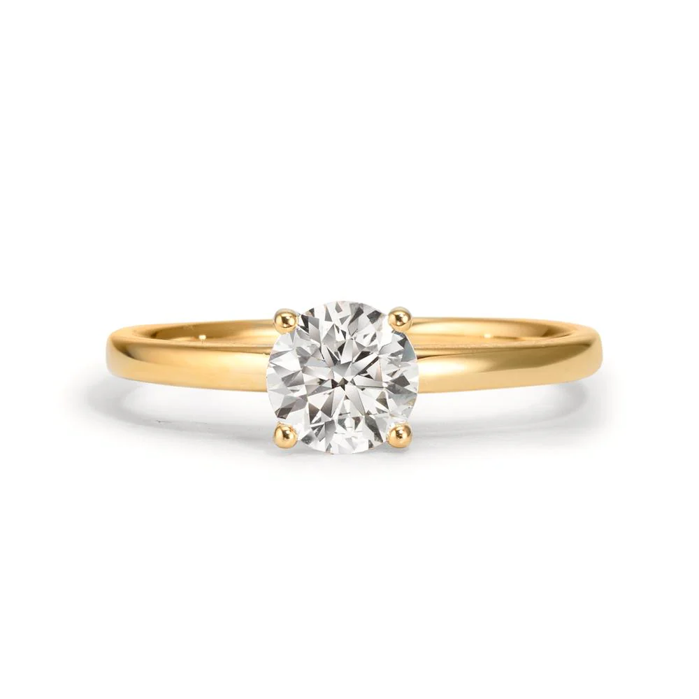 Anello solitario Oro giallo 750/18 carati Laboratorio di diamanti coltivato 0.75 ct, tw-vsi, IGI, 5.8 mm - Image 3