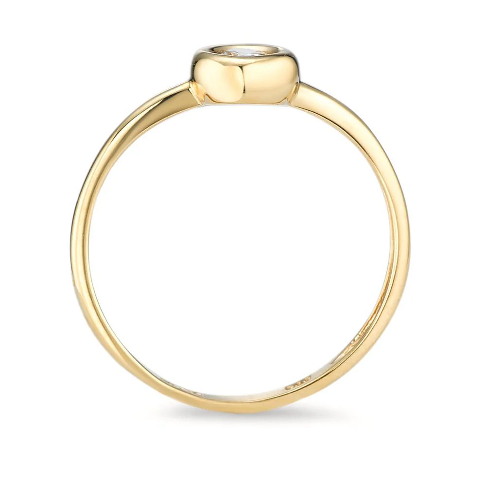 Anello solitario Oro giallo 750/18 carati Zirconia - Image 2