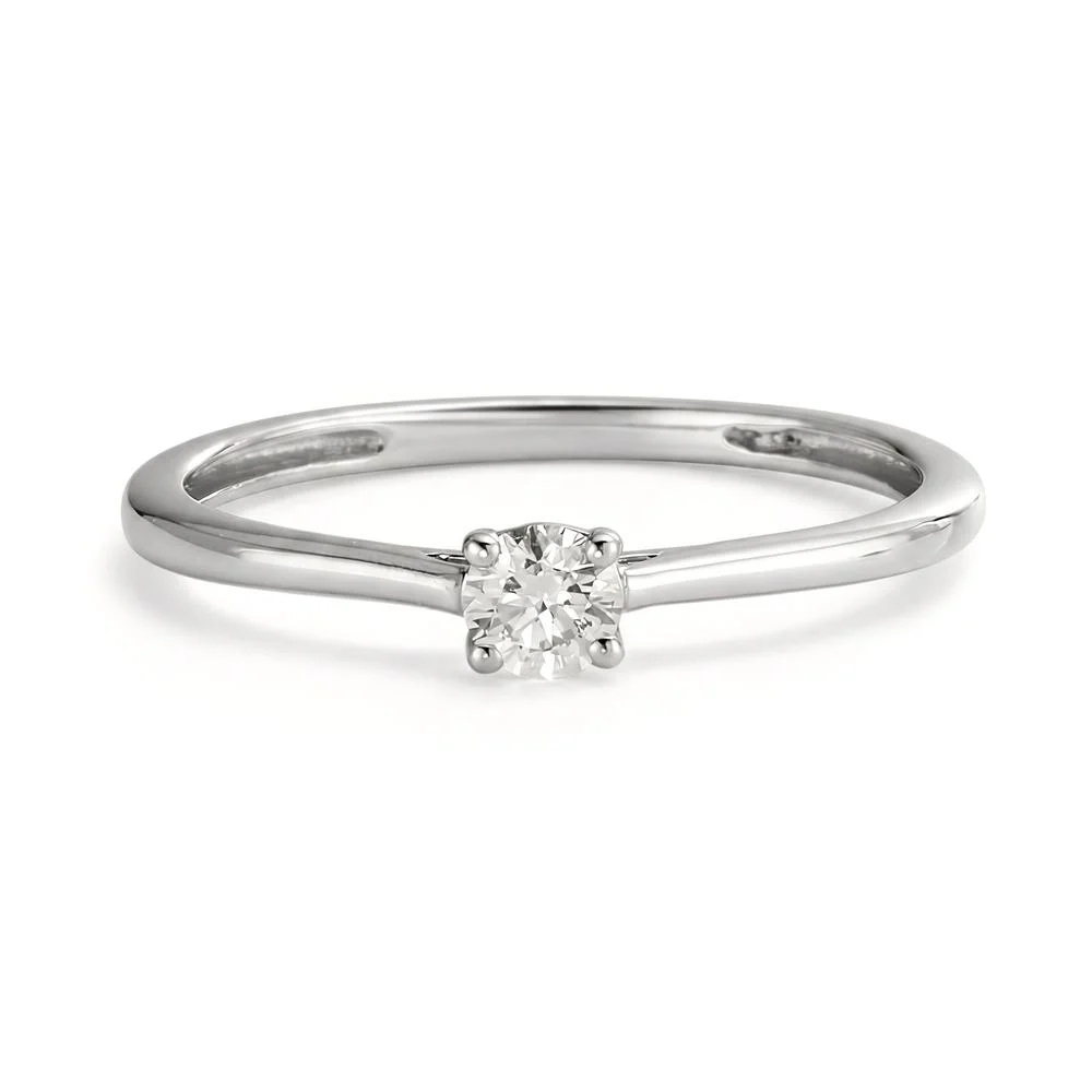 Anello solitario Platino 950 Diamante 0.15 ct, w-si - Image 2