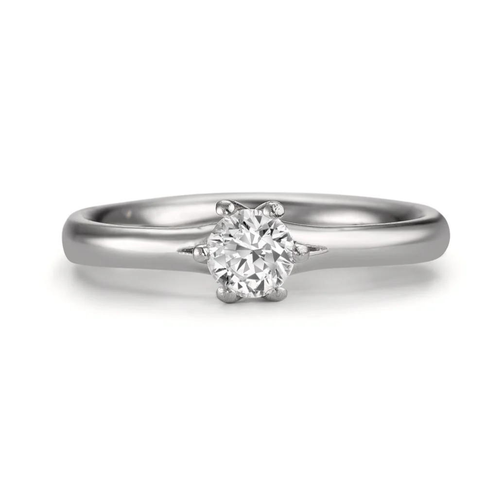 Anello solitario Platino 950 Diamante 0.30 ct, w-si, GIA - Image 3