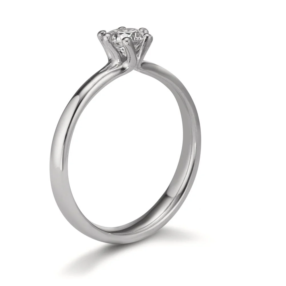Anello solitario Platino 950 Diamante 0.40 ct, w-si, GIA - Image 3