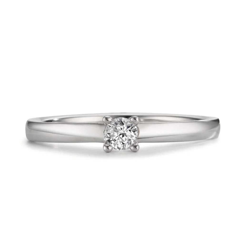 Anello solitario Platino 950 Diamante bianco, 0.15 ct, [Brillant], w-si - Image 3