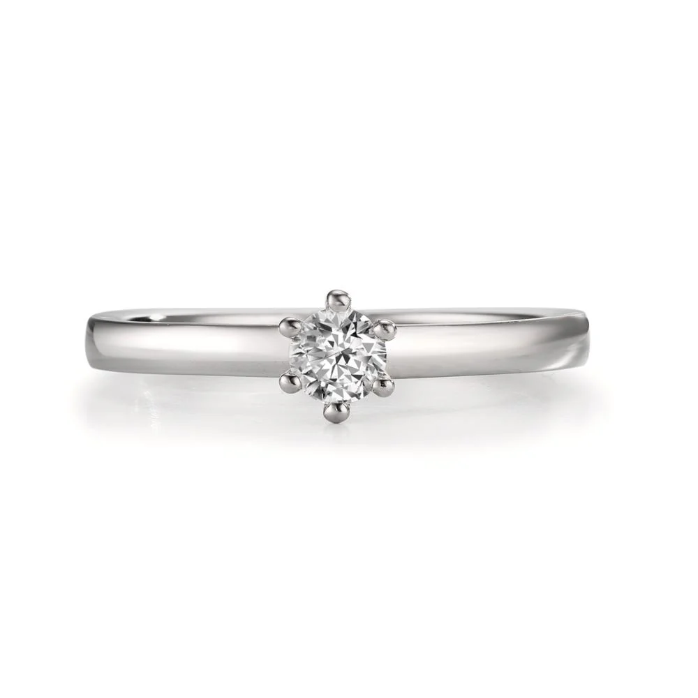 Anello solitario Platino 950 Diamante bianco, 0.20 ct, [Brillant], w-si - Image 2