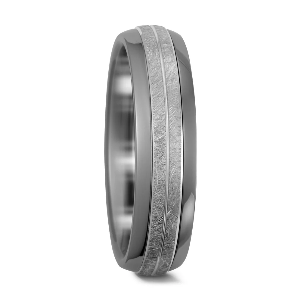 Anello Titanio, Oro bianco 585/14 kt