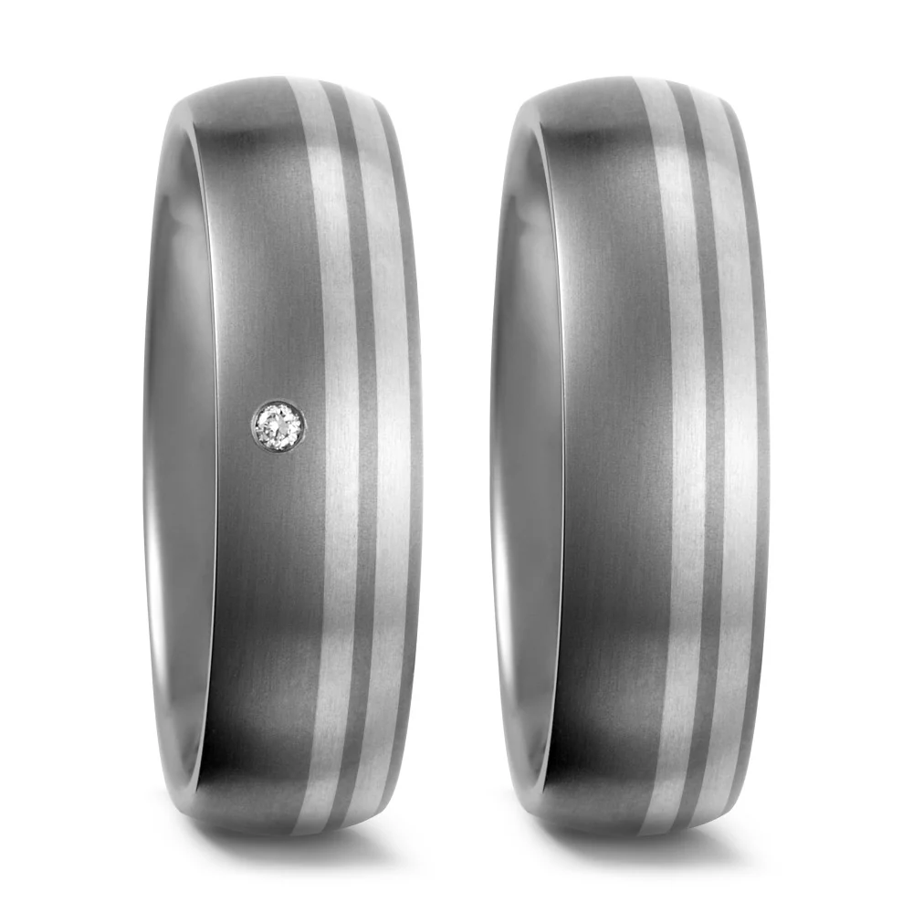 Anello Titanio, Oro bianco 750/18 carati - Image 2