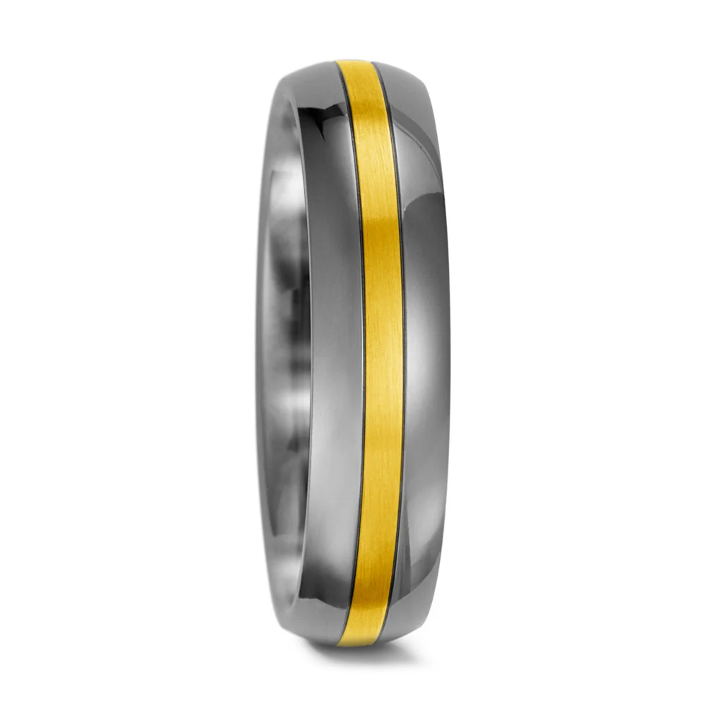 Anello Titanio, Oro giallo 585/14 kt