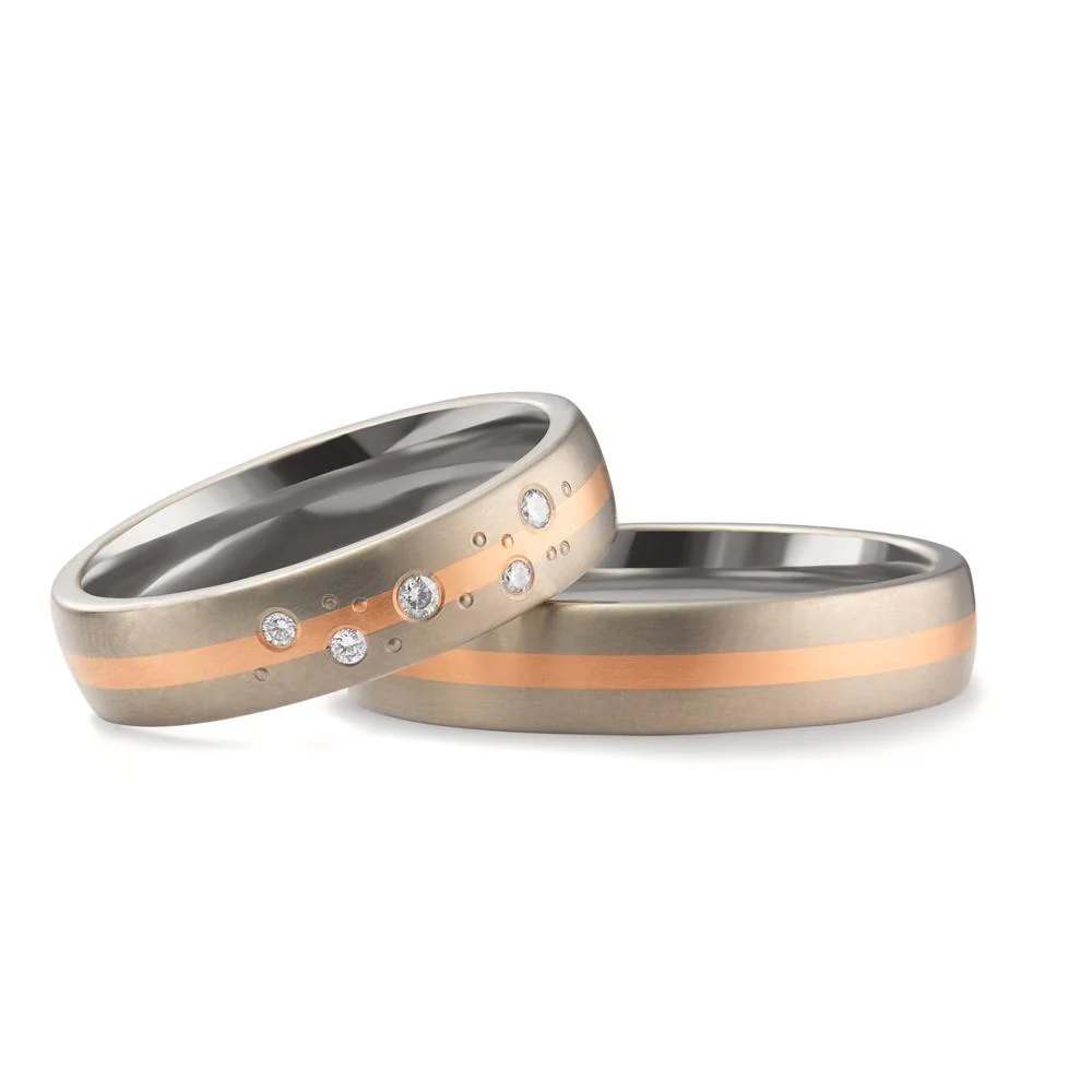 Anello Titanio, Oro rosso 750/18 carati - Image 3