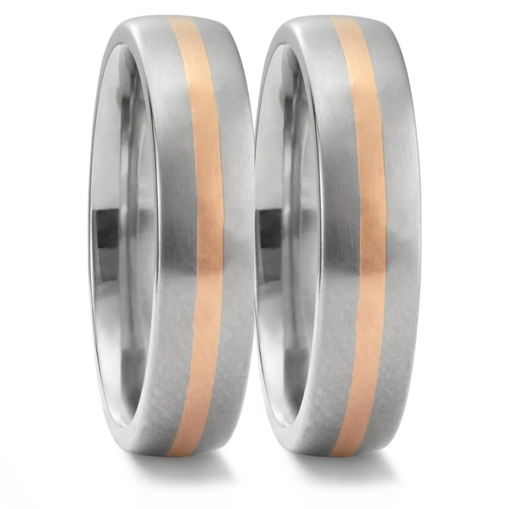 Anello Titanio, Oro rosso 750/18 carati - Image 5