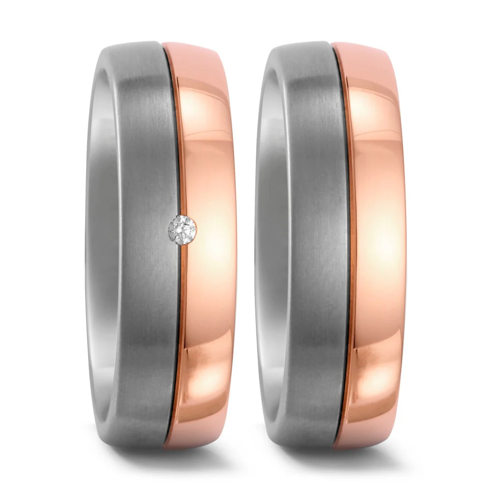 Anello Titanio, Oro rosso 750/18 carati - Image 2