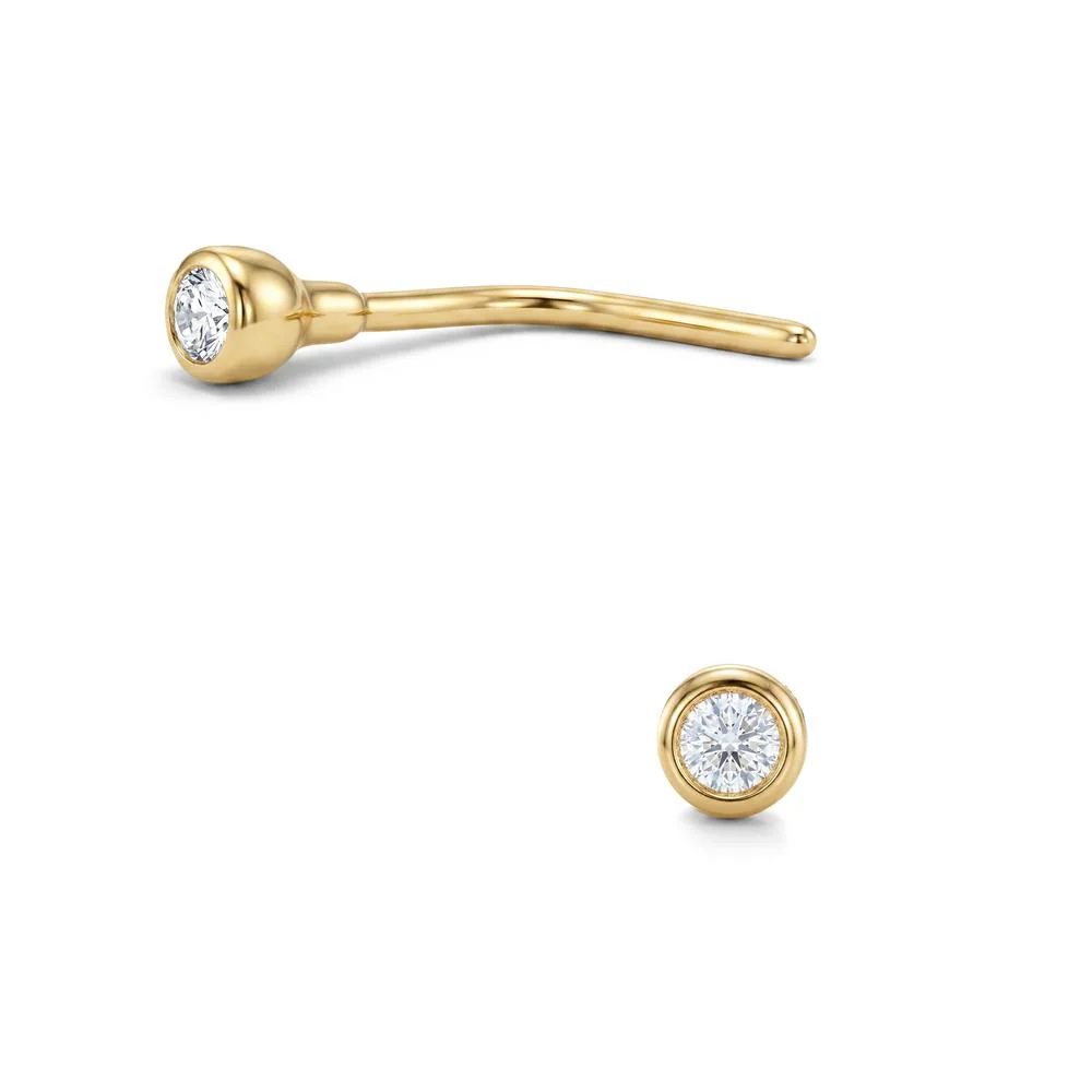 Borchia al naso Oro giallo 750/18 carati Diamante 0.015 ct, w-si