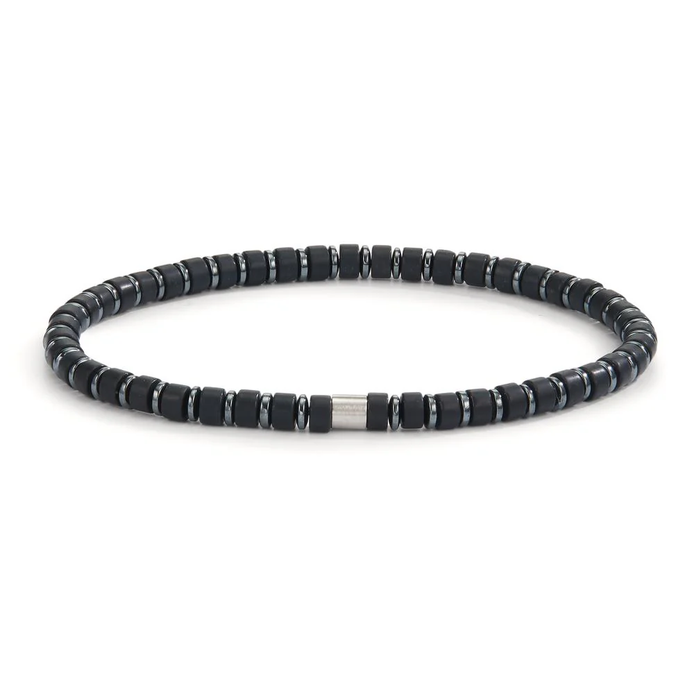 Bracciale Acciaio inossidabile Agata, Ematite Ø4.5 mm