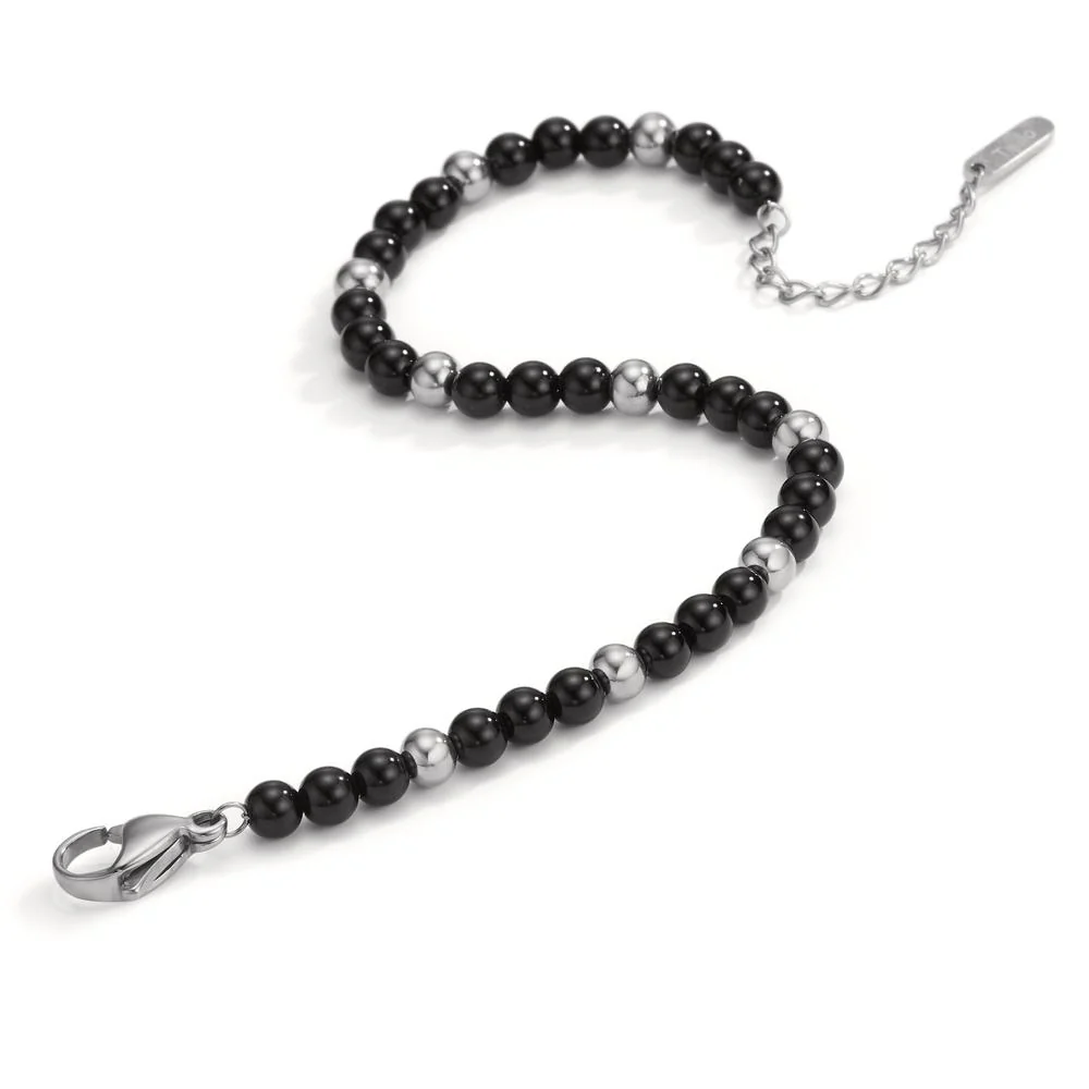 Bracciale Acciaio inossidabile Agata nero Ø4 mm - Image 2