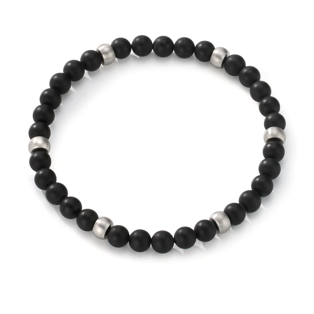 Bracciale Acciaio inossidabile Agata nero Ø6.5 mm - Image 2