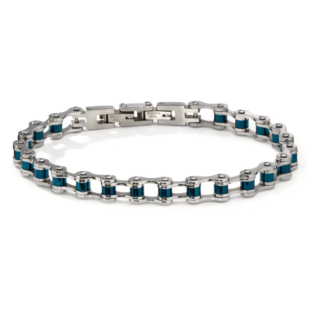 Bracciale Acciaio inossidabile blu rivestimento IP 20-21.5 cm