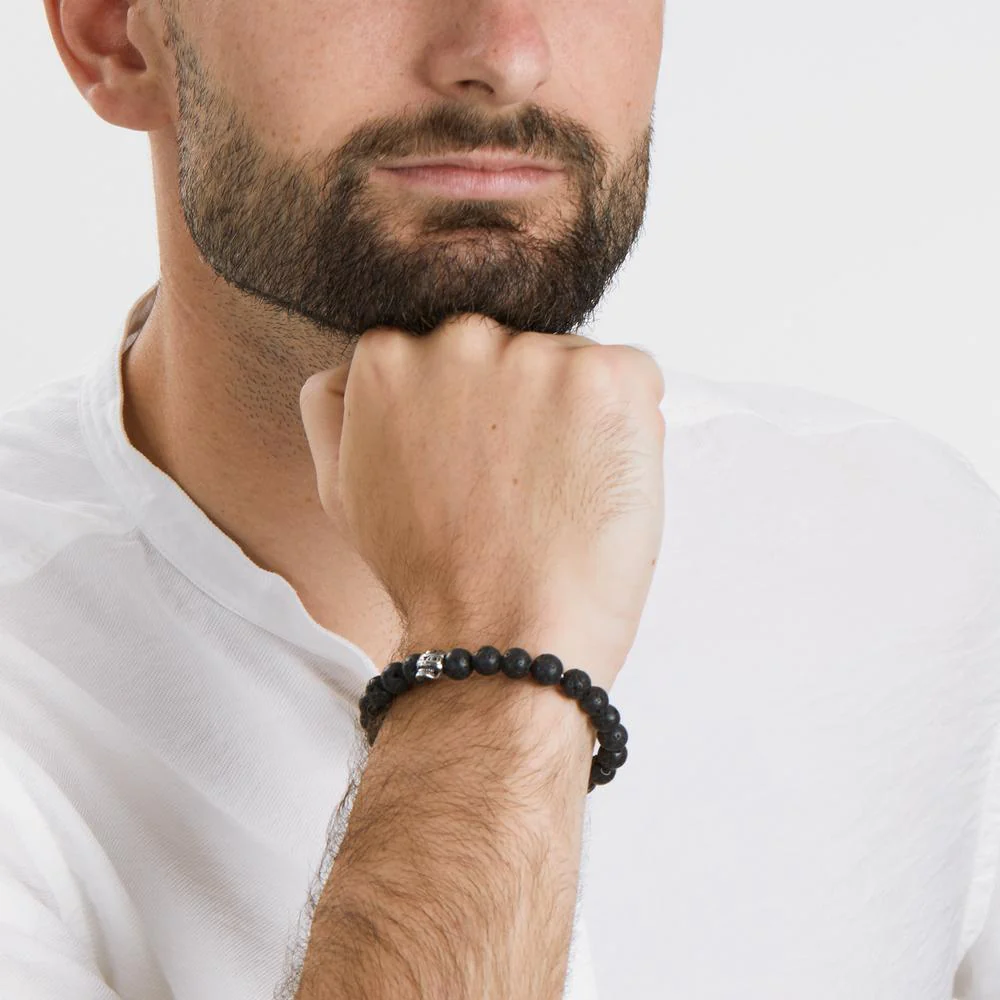 Bracciale Acciaio inossidabile Lava Cranio Ø8.5 mm - Image 4