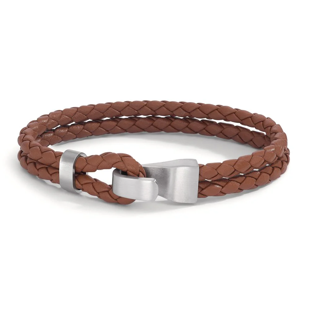 Bracciale Acciaio inossidabile, Pelle