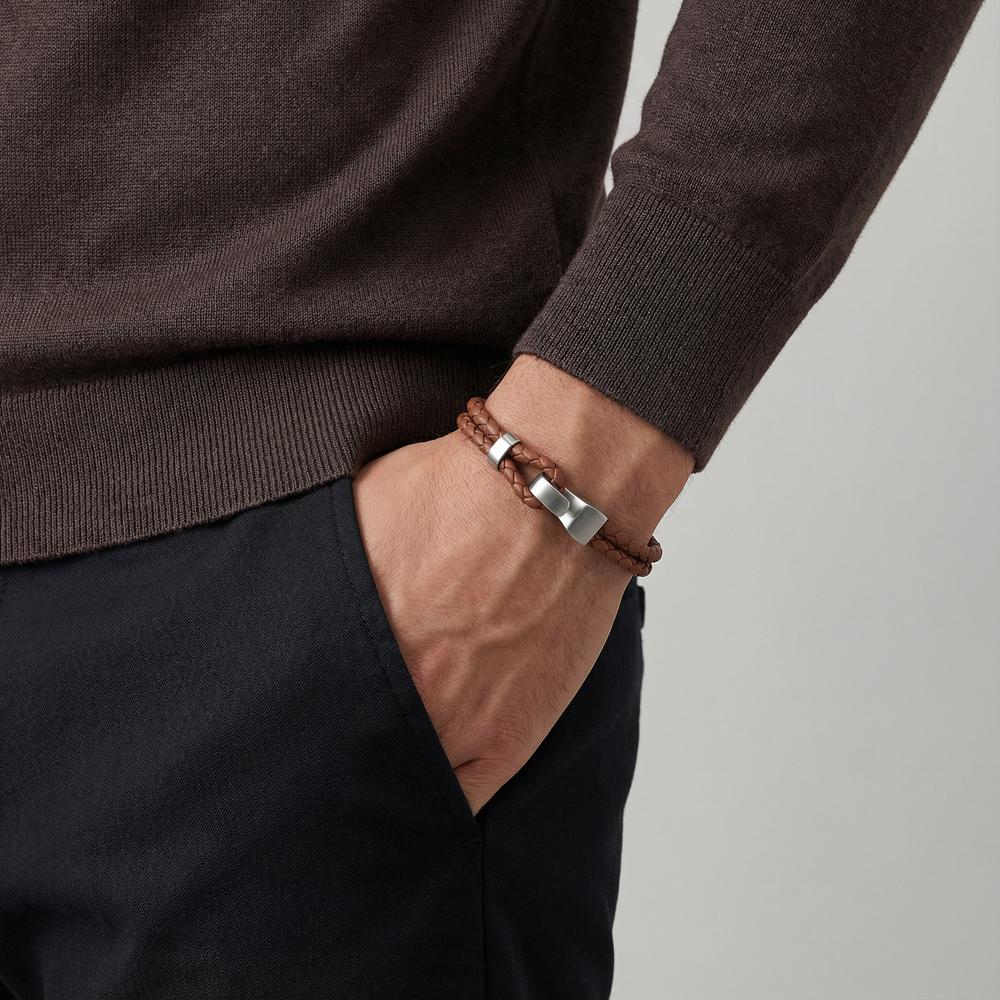 Bracciale Acciaio inossidabile, Pelle - Image 3