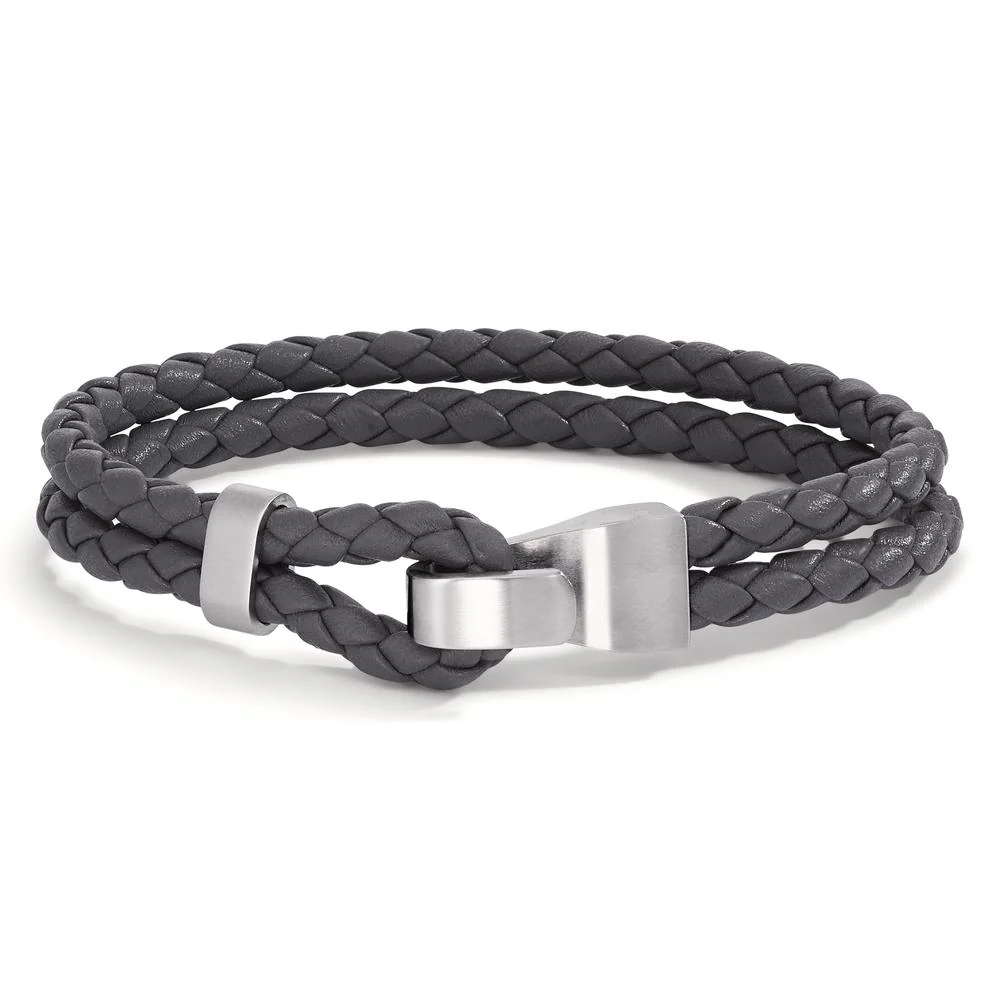 Bracciale Acciaio inossidabile, Pelle