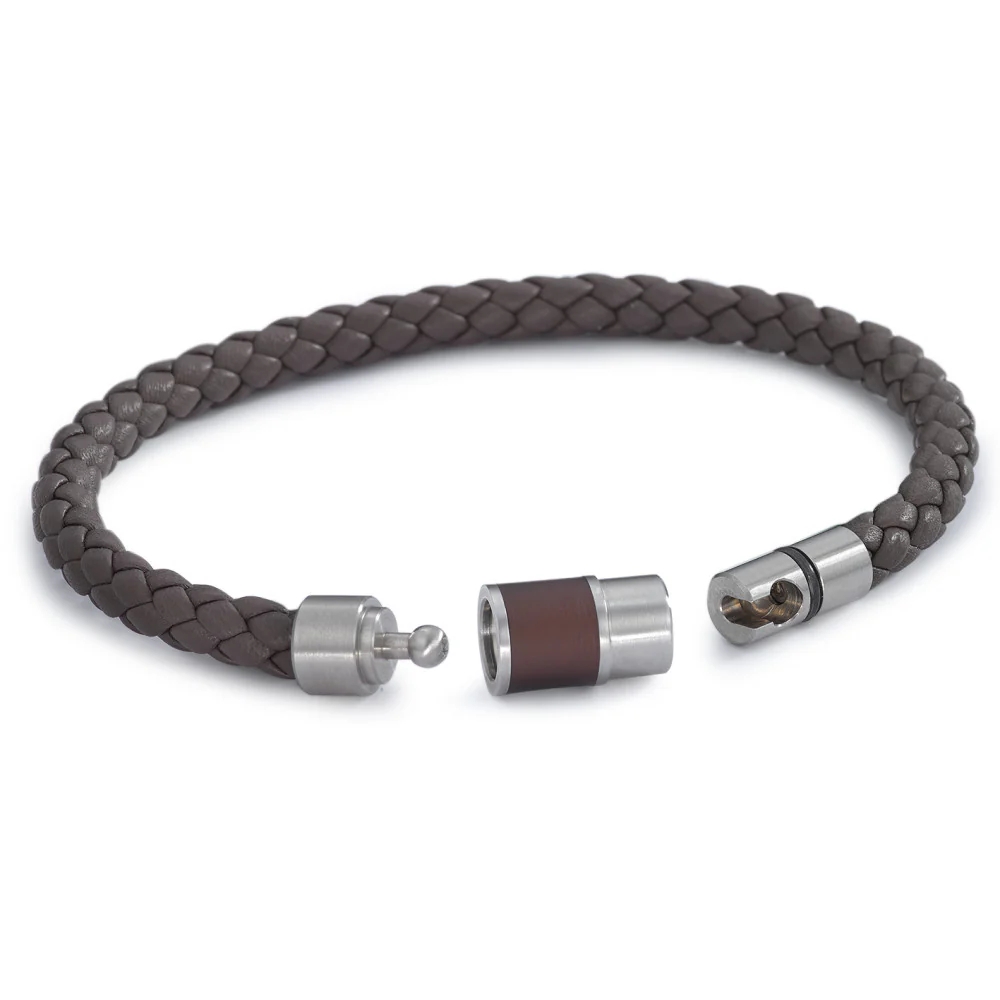 Bracciale Acciaio inossidabile, Pelle, Ceramica Ø6.5 mm - Image 2