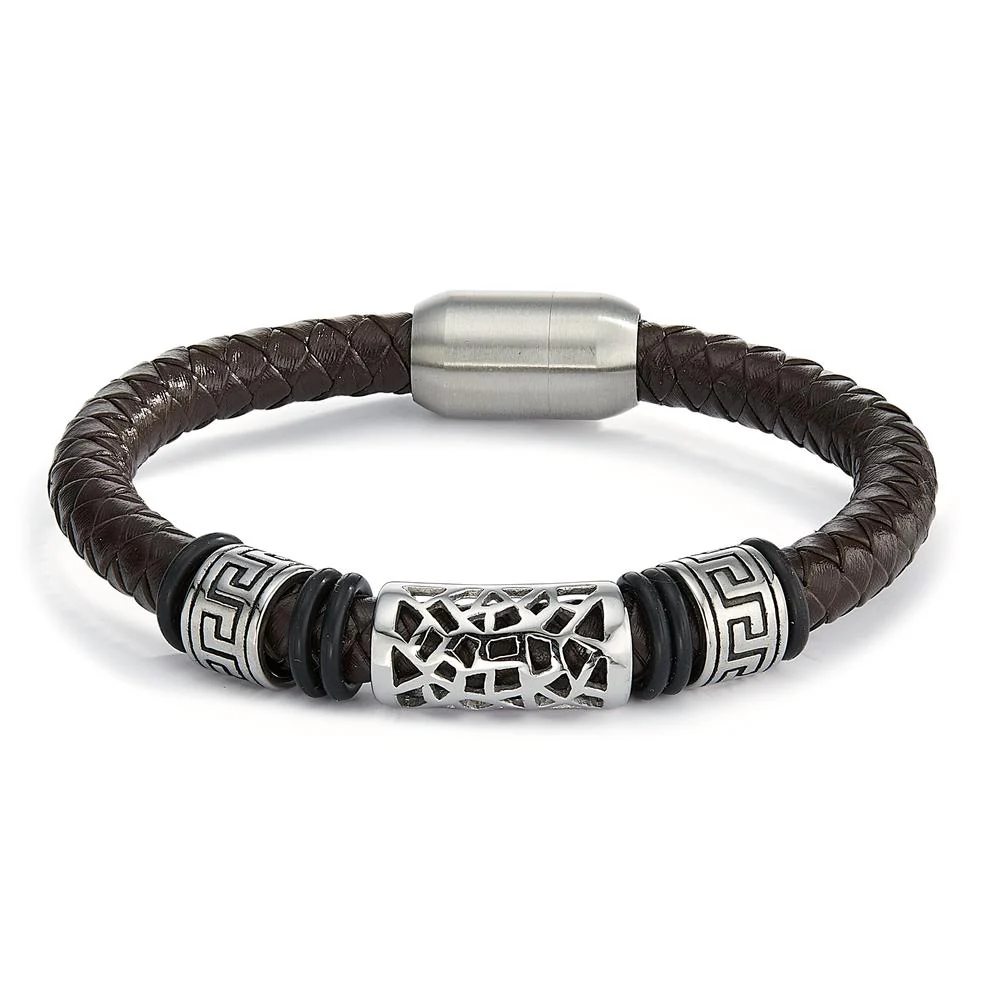 Bracciale Acciaio inossidabile, Pelle Ø8.5 mm