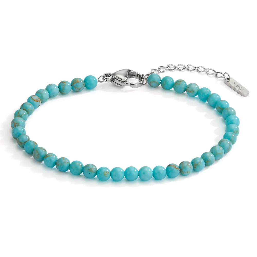 Bracciale Acciaio inossidabile Turchese Ø4 mm