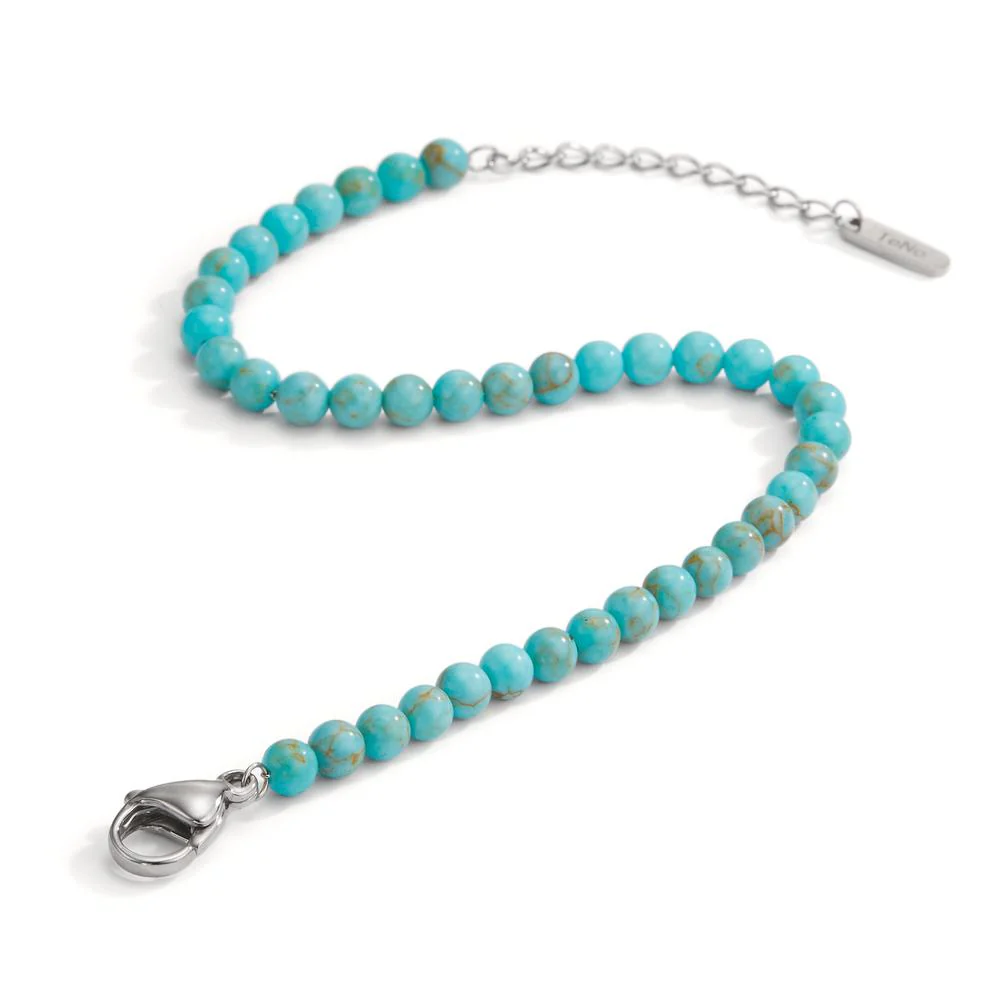 Bracciale Acciaio inossidabile Turchese Ø4 mm - Image 2