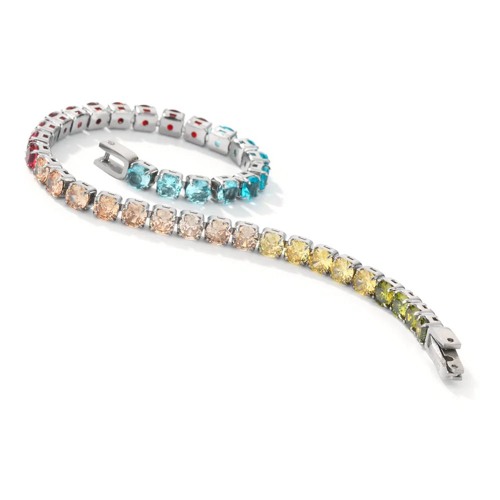 Bracciale Acciaio inossidabile Zirconia color arcobaleno - Image 3