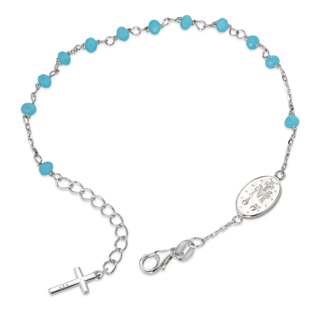 Bracciale Argento Cristallo acqua rodiato 16-19 cm - Image 2