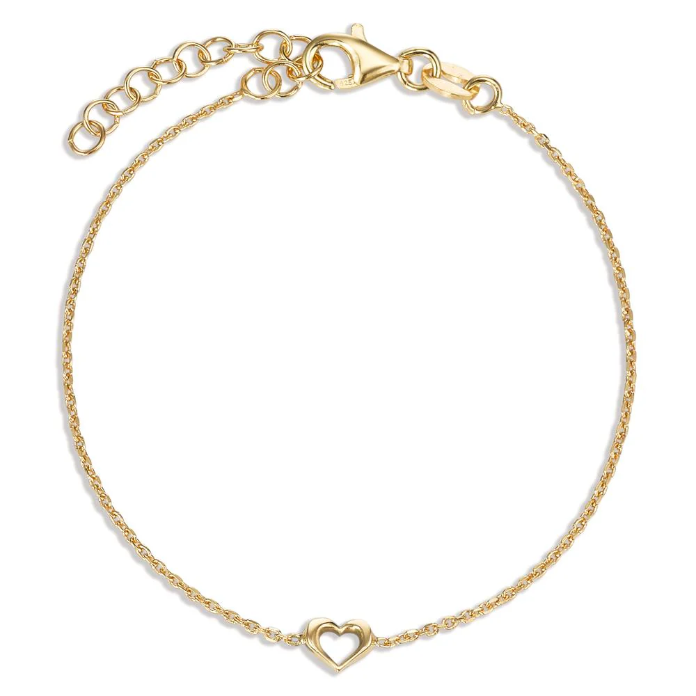 Bracciale Argento giallo dorato Cuore