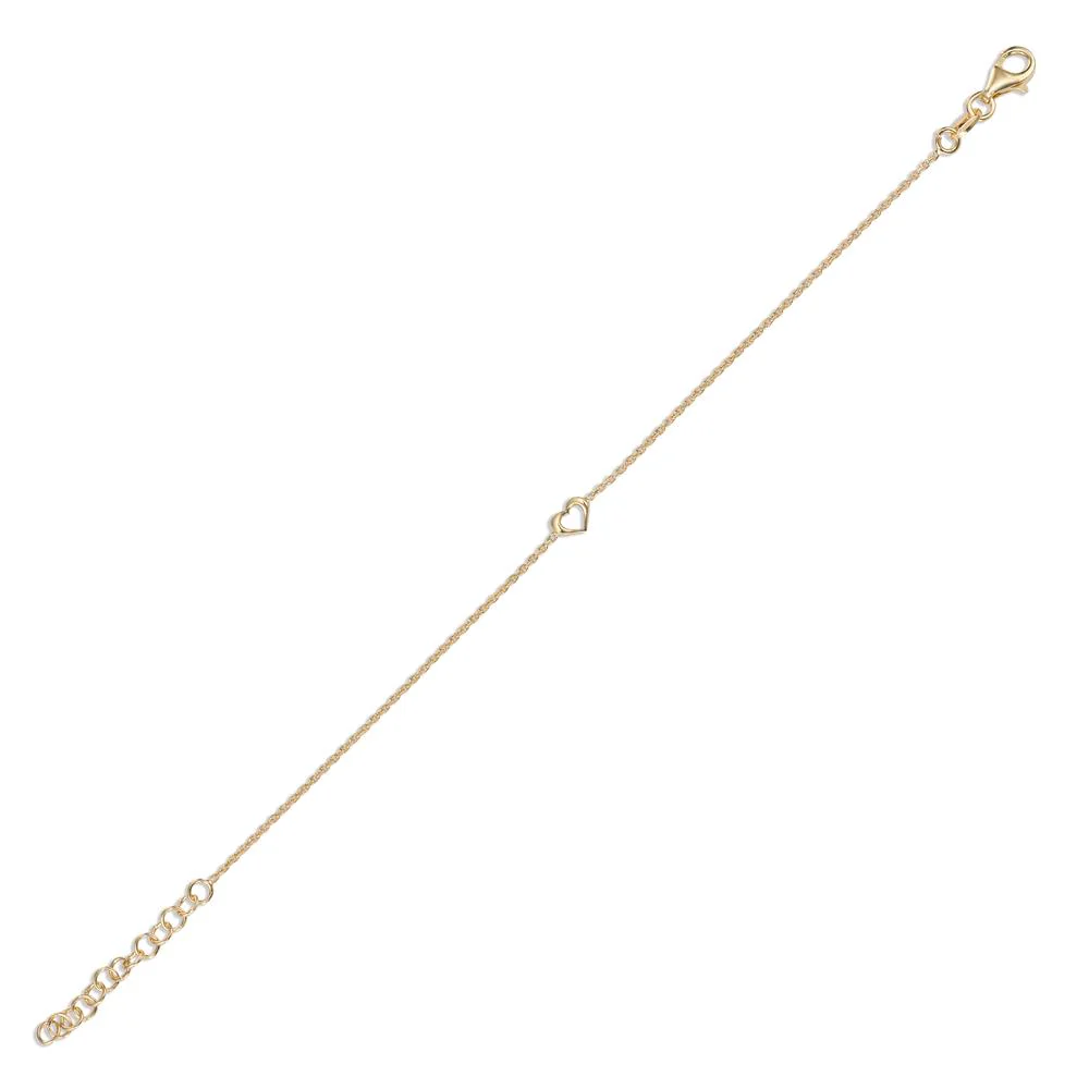 Bracciale Argento giallo dorato Cuore - Image 2