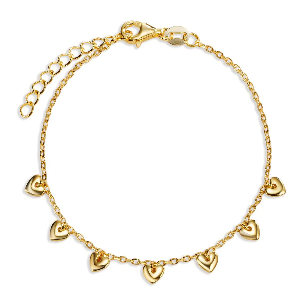 Bracciale Argento giallo dorato Cuore