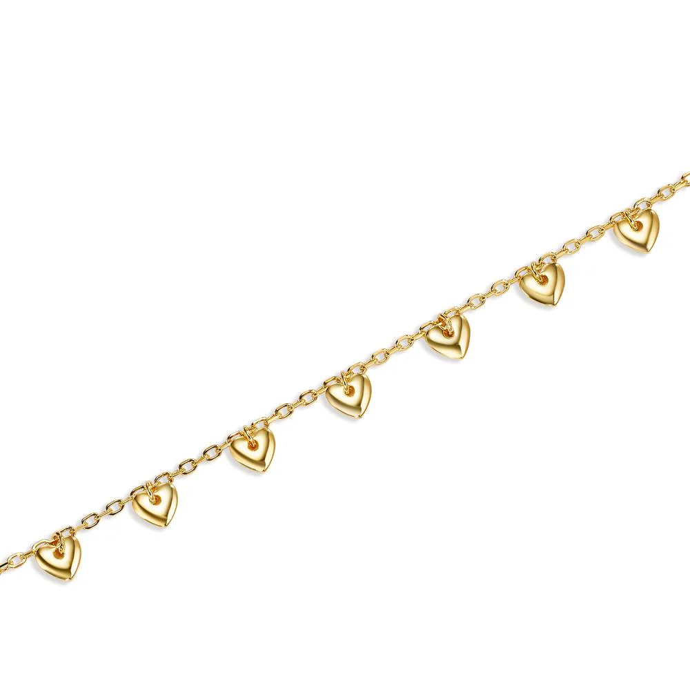 Bracciale Argento giallo dorato Cuore - Image 2