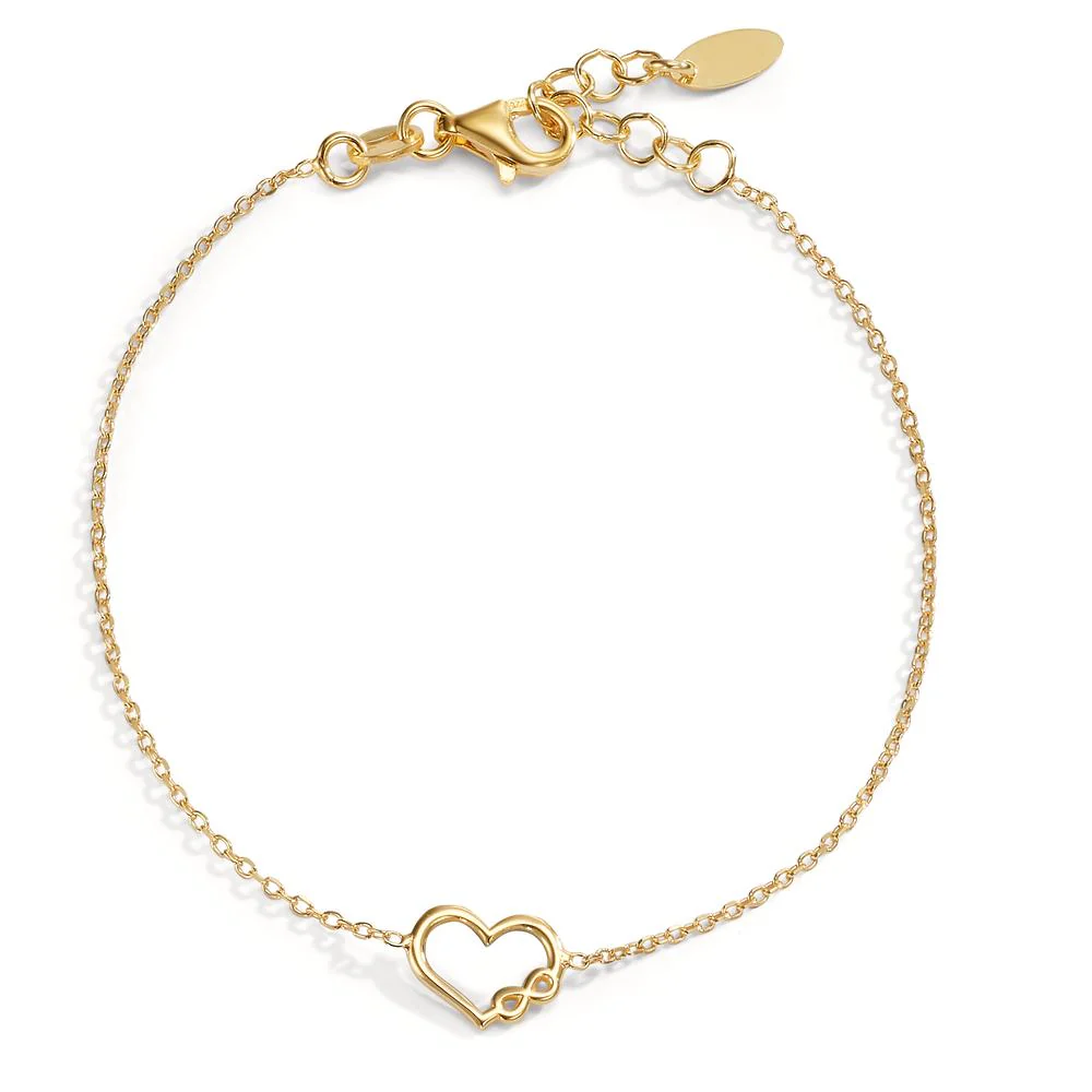Bracciale Argento giallo dorato Cuore
