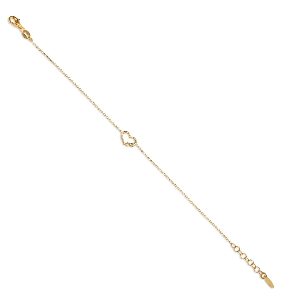Bracciale Argento giallo dorato Cuore - Image 2