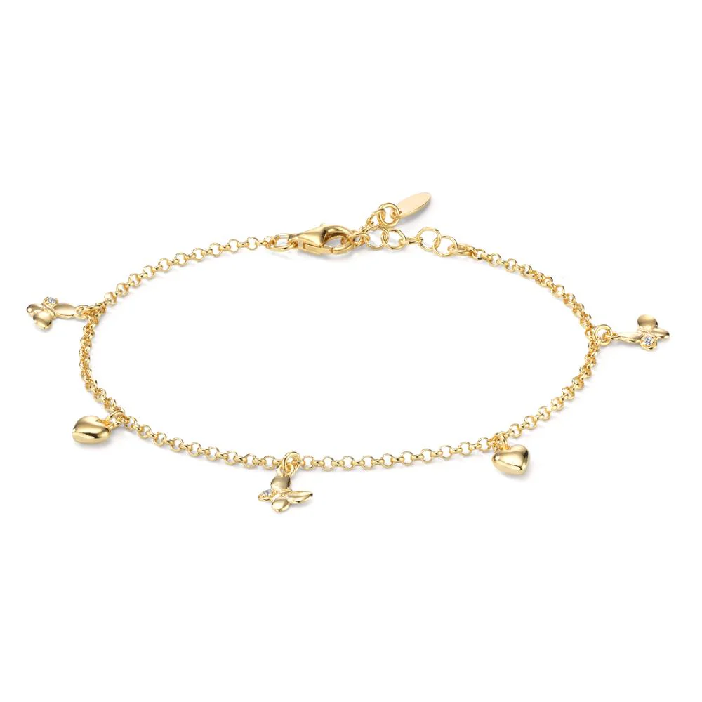 Bracciale Argento giallo dorato Farfalla
