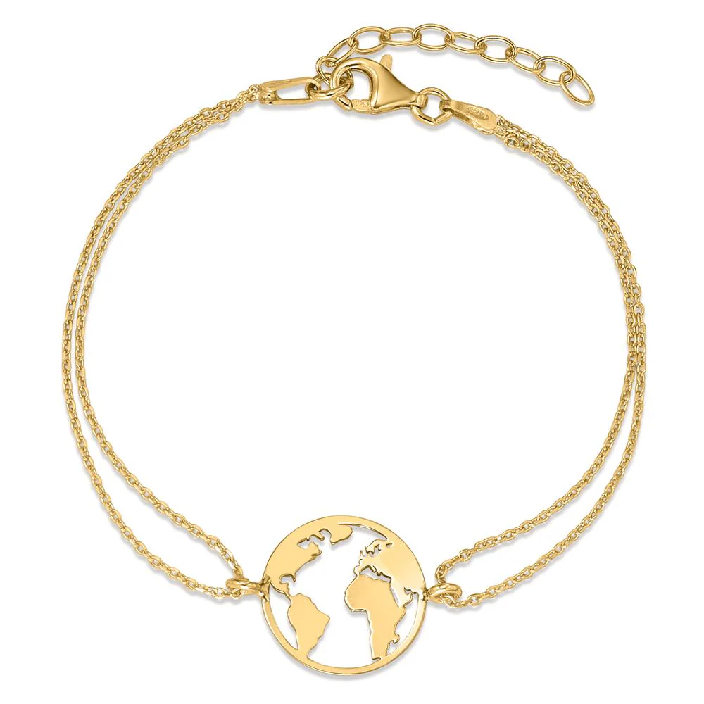 Bracciale Argento giallo dorato Globo