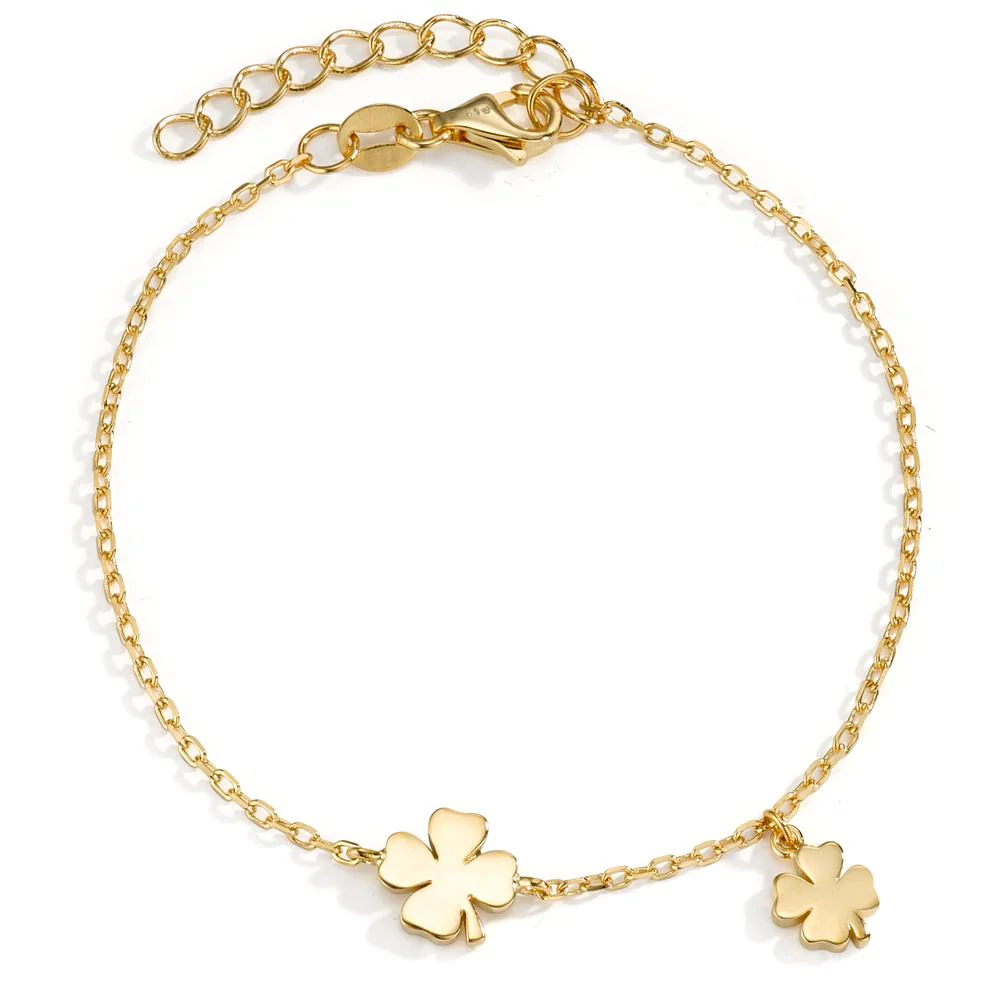 Bracciale Argento giallo dorato Trifoglio