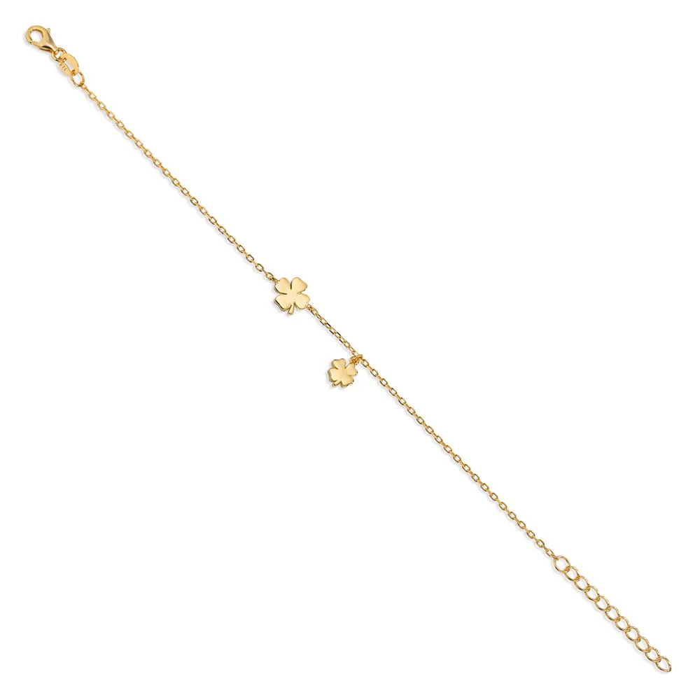 Bracciale Argento giallo dorato Trifoglio - Image 2