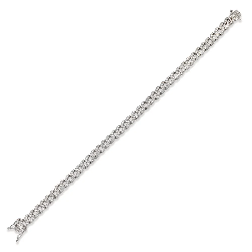 Bracciale Argento Moissanite 2.70 ct, GRA, 1.2 mm rodiato - Image 2