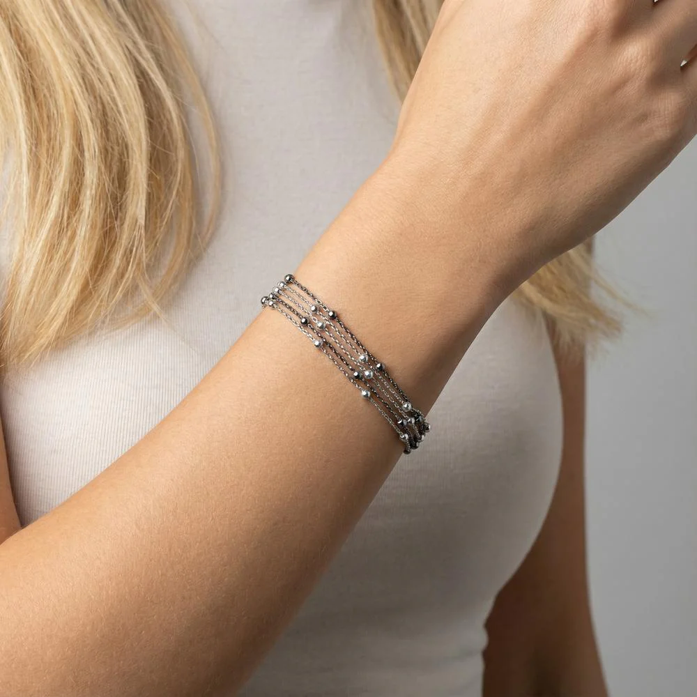 Bracciale Argento rodiato 18 cm - Image 2