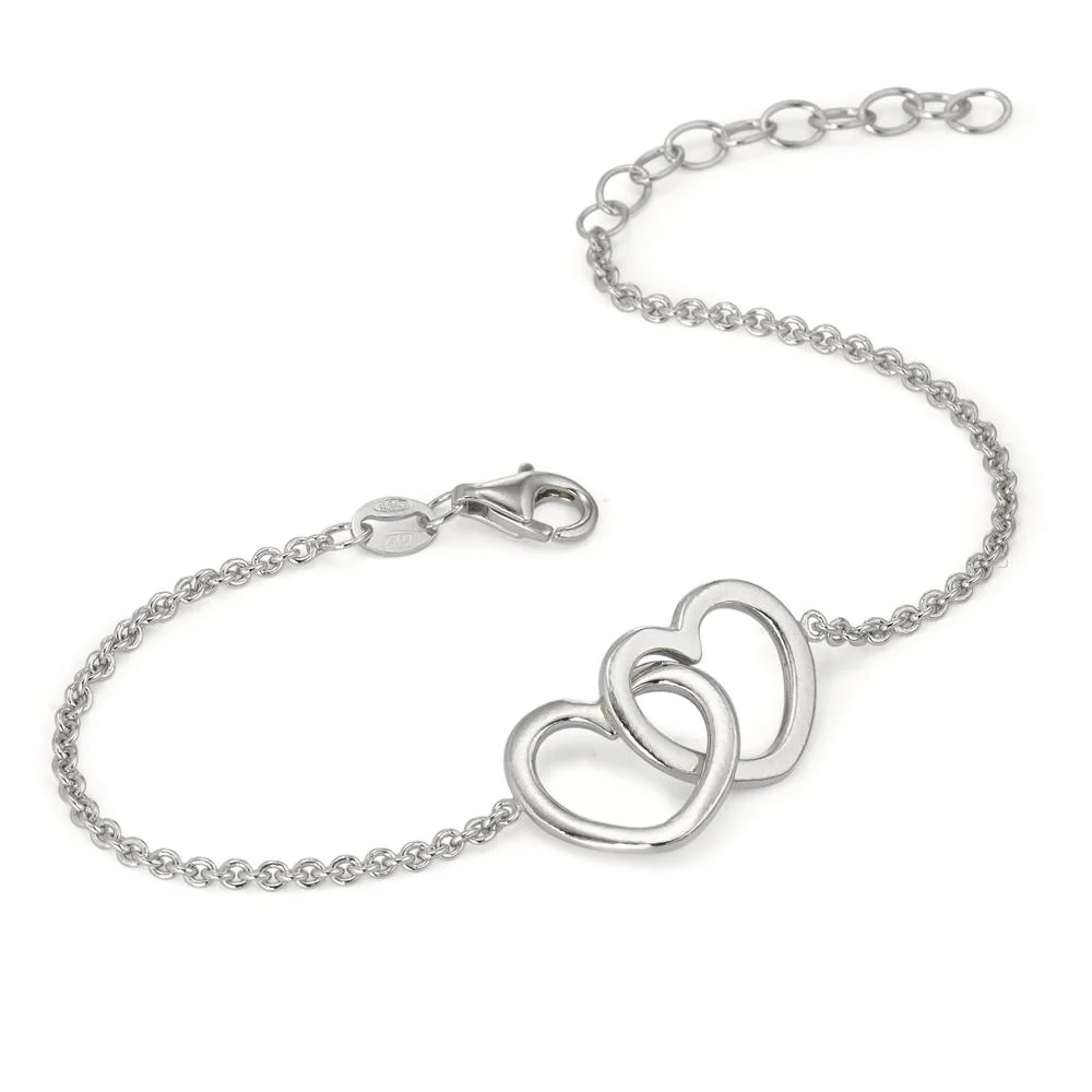 Bracciale Argento rodiato Cuore 16-19 cm - Image 2