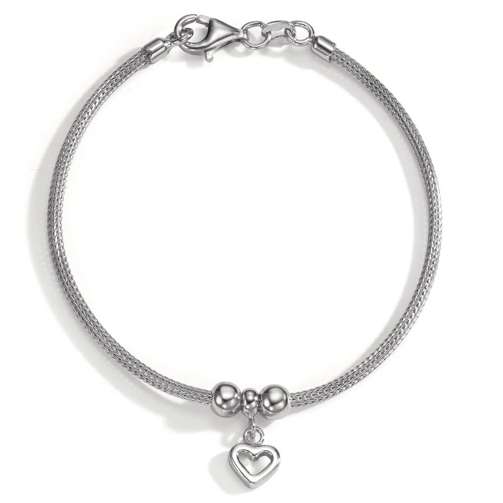 Bracciale Argento rodiato Cuore