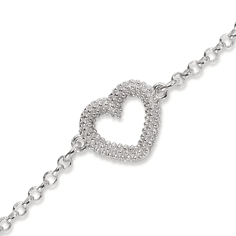 Bracciale Argento rodiato Cuore - Image 2
