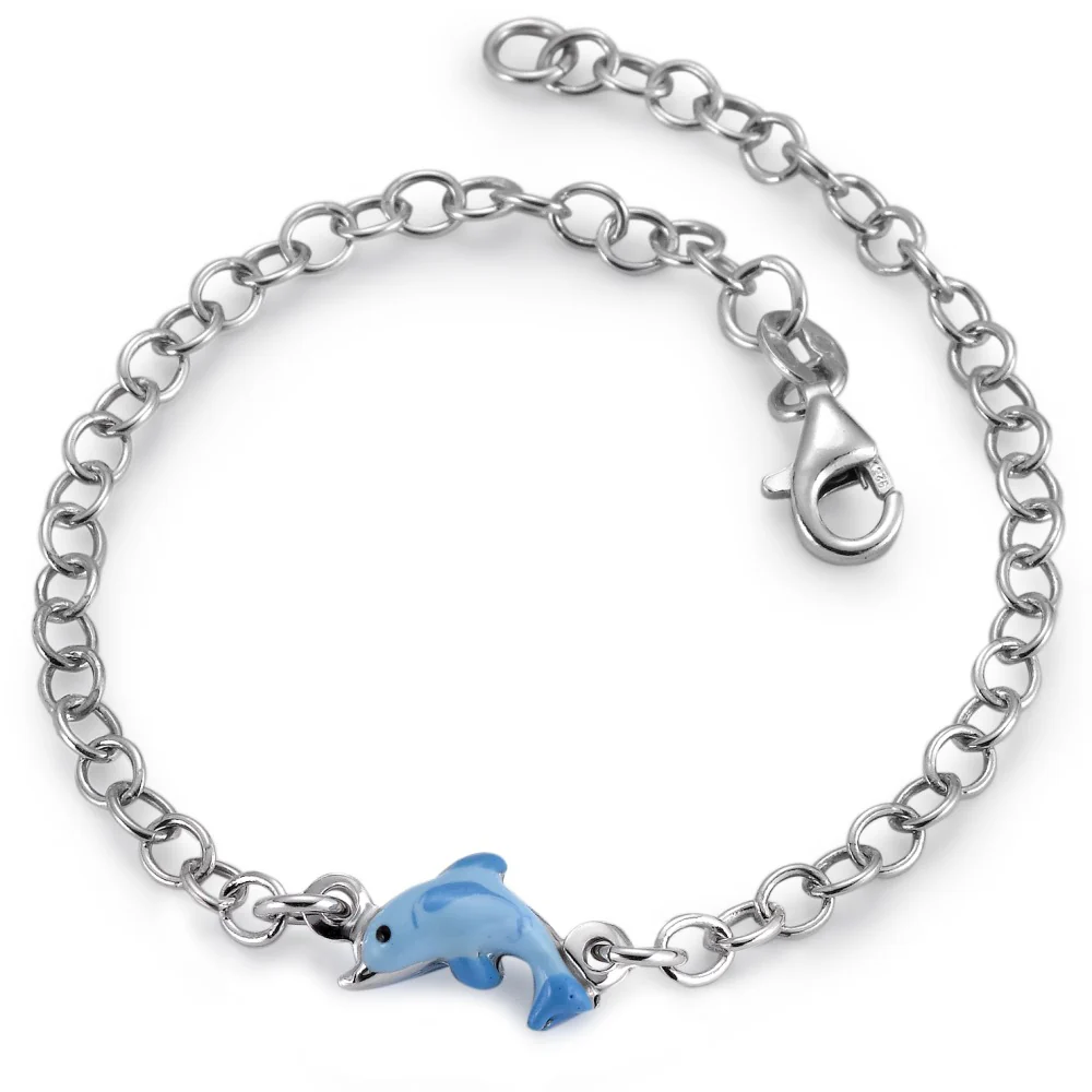 Bracciale Argento rodiato Delfino