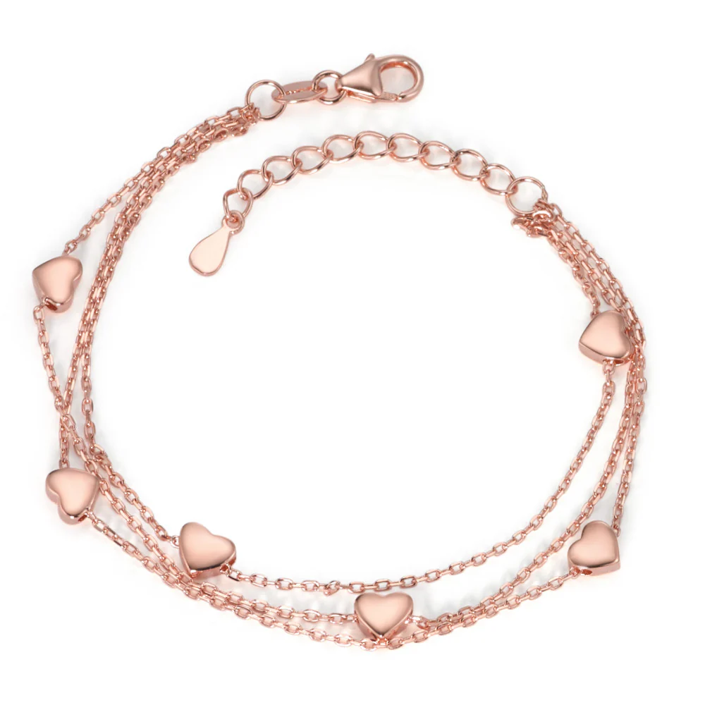Bracciale Argento rosa dorato Cuore