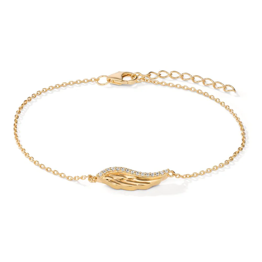 Bracciale Argento Zirconia 15 pietra giallo dorato Ala
