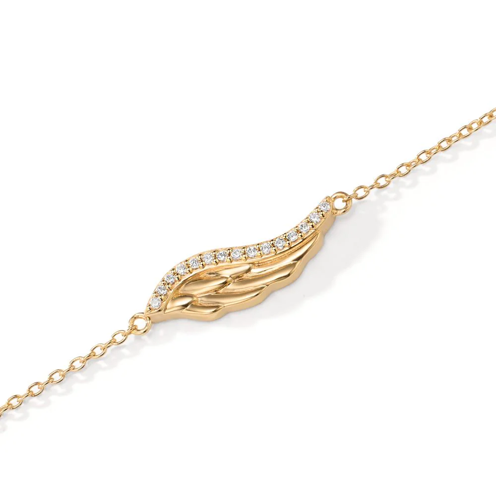 Bracciale Argento Zirconia 15 pietra giallo dorato Ala - Image 2