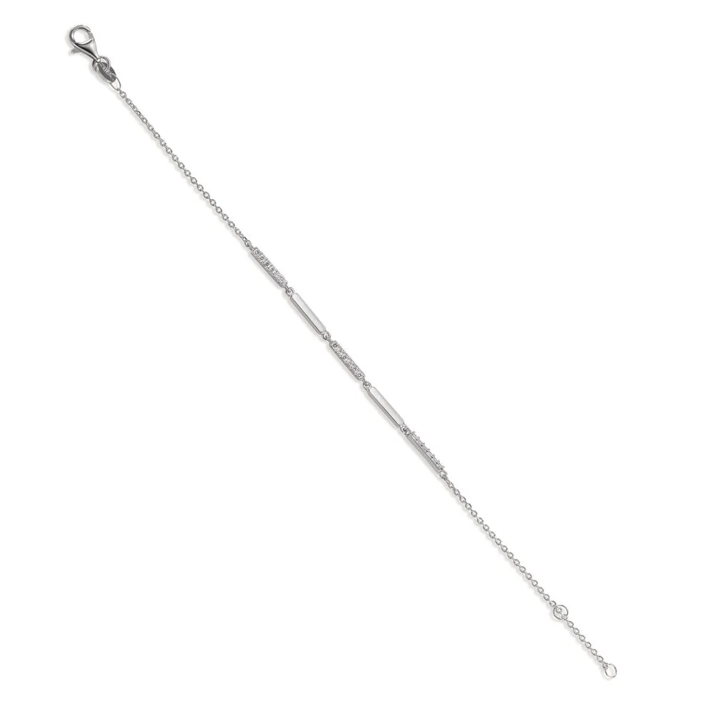 Bracciale Argento Zirconia 18 pietra rodiato - Image 3