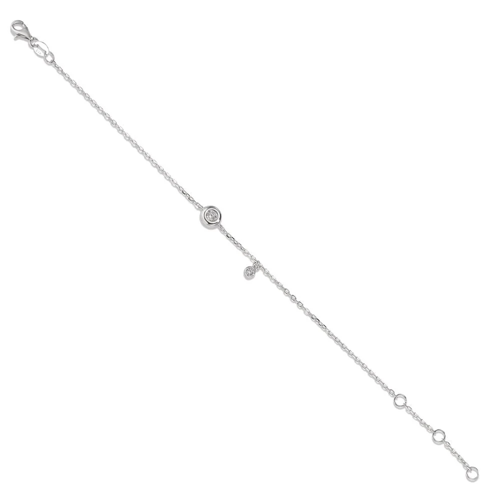 Bracciale Argento Zirconia 2 pietra rodiato - Image 2